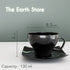 Set of 6 Black Ceramic Tea Cup Set with Saucer - The Earth Store - Tea Sets